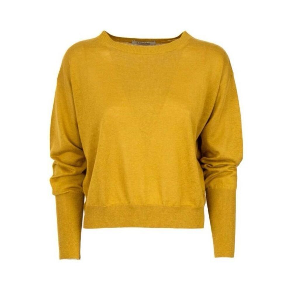 'S Max Mara Women's Yellow Long Sleeve Giuditta Pullover Sweater Size Large NWOT